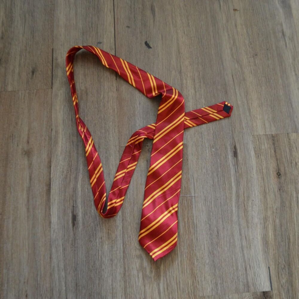 Fun Red & Yellow Harry Potter Style Stripe Tie